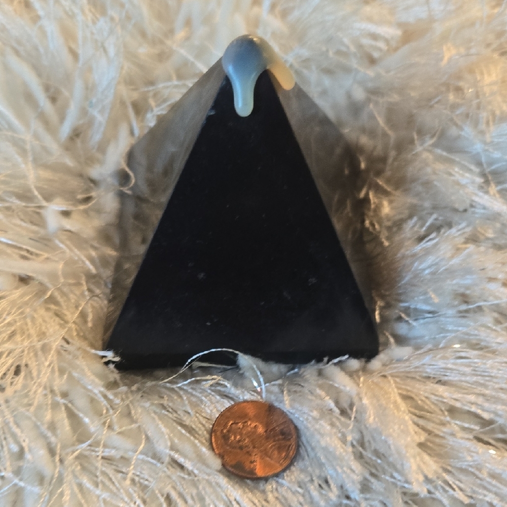 Elegant Black Pyramid Obsidian Crystal